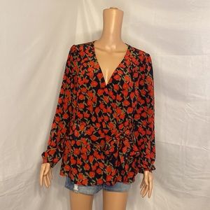 Cause Collection Floral Wrap Top